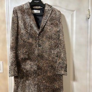 Saint Laurent Leopard Print Coat IT 42